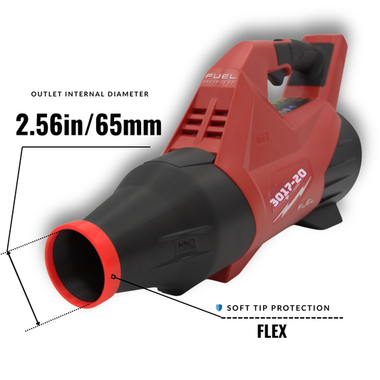 Short Nozzle – For Milwaukee 3017-20 M18 Blower – Attachment for Detailing & Snow – by MMD Studio