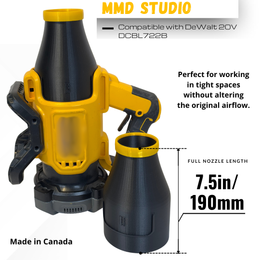 Short Nozzle for DeWalt 20V Leaf Blower DCBL722B