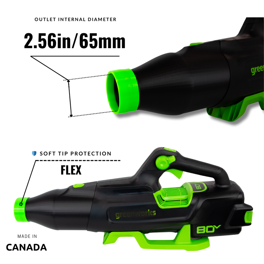 Short Nozzle for GreenWorks 80V 700 / 770 CFM Leaf Blower