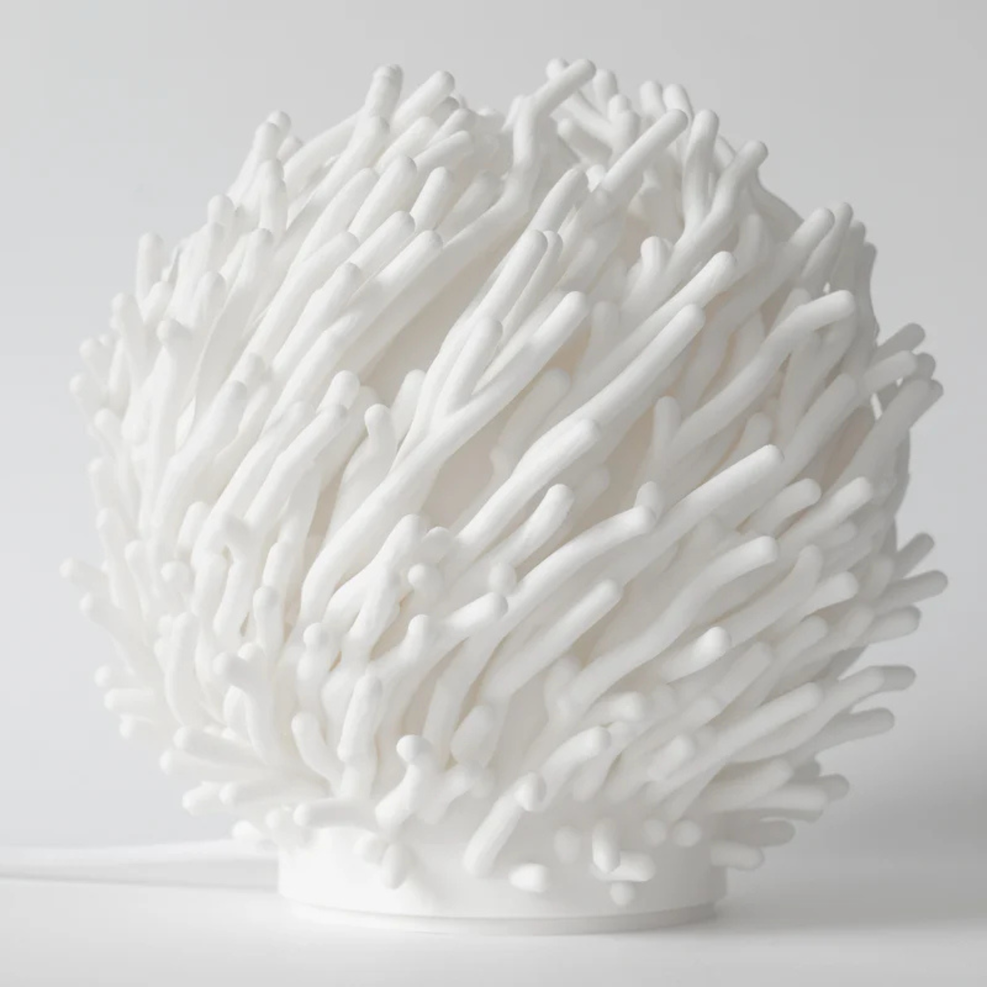 O7 Coral Sculpted Lamp shown unlit, emphasizing its sculptural beauty and coral-inspired silhouette.